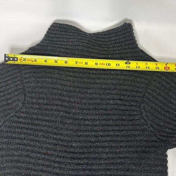 Fisherman Out of Ireland Knit Craft Ribbed Charcoal Button Sweater Jacket Sm. - Picture 10 of 16